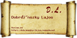 Dobránszky Lajos névjegykártya